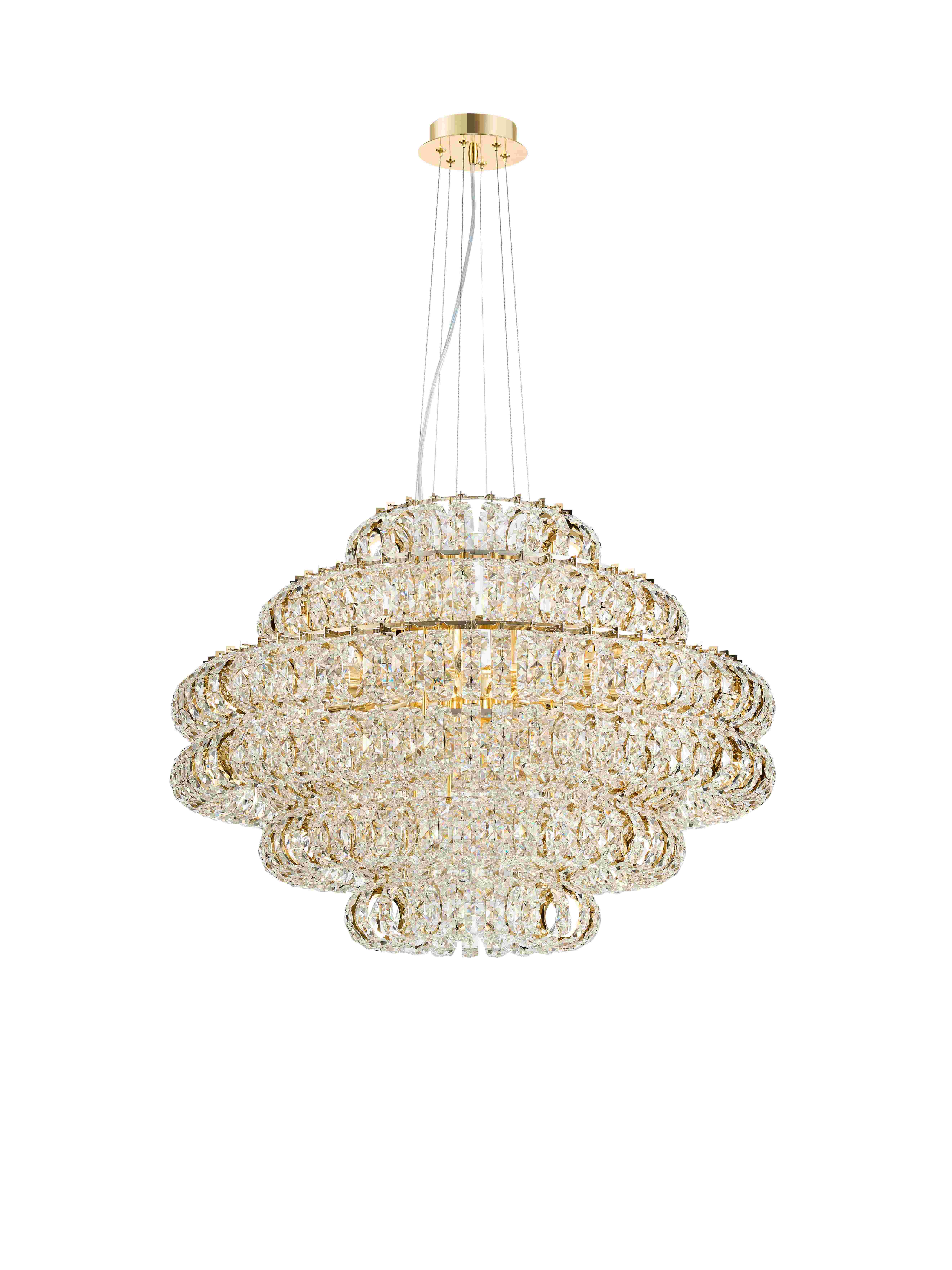 Люстра  800*570, 21*E14, 40W NewRgy Cristallo E91-ф800*H570 H GOLD, H GOLD