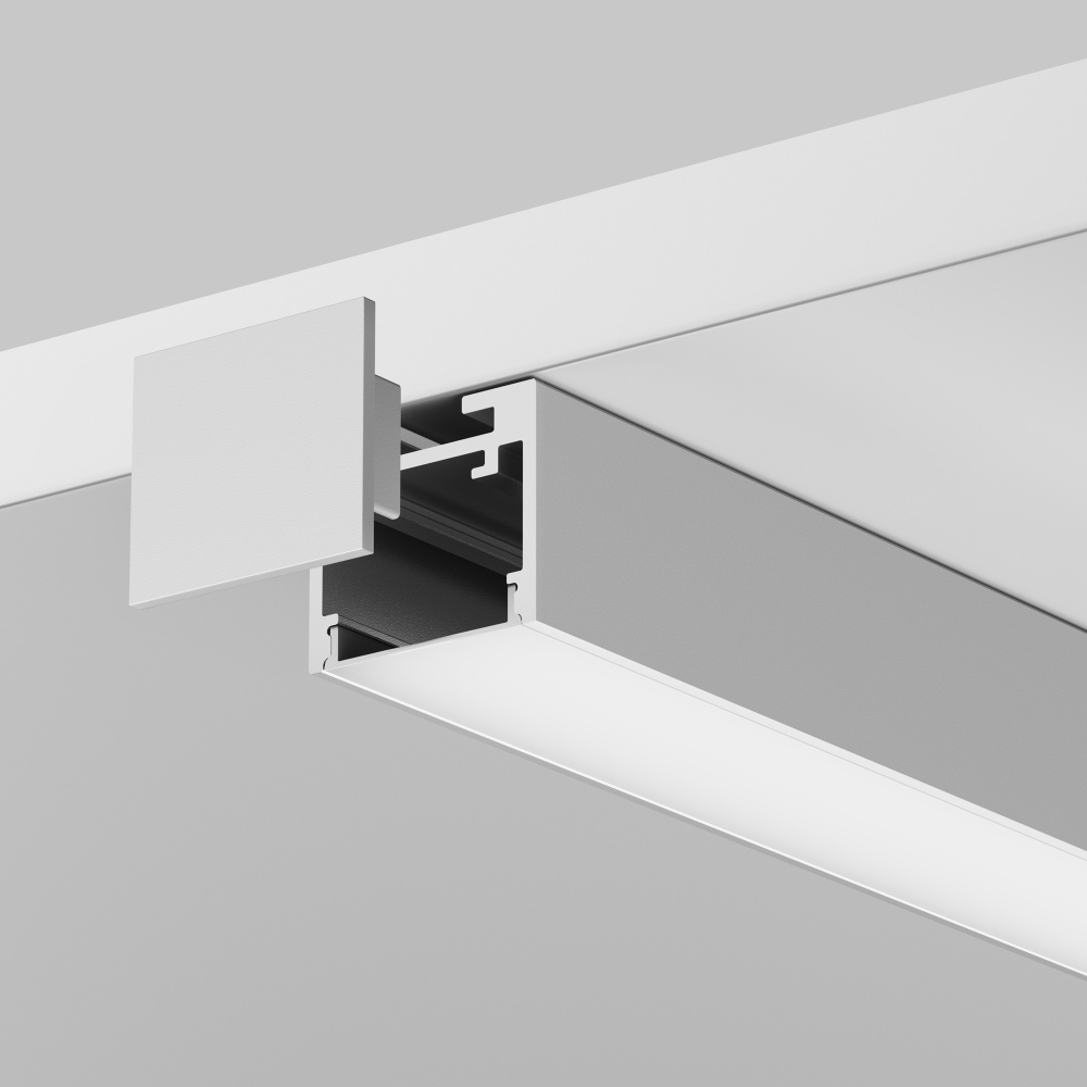 Алюминиевый профиль накладной-подвесной 25x22 (Серебро, 2 м), ALM-2522-S-2M 633012, 200*3*2 см, Maytoni  633012, Серебро