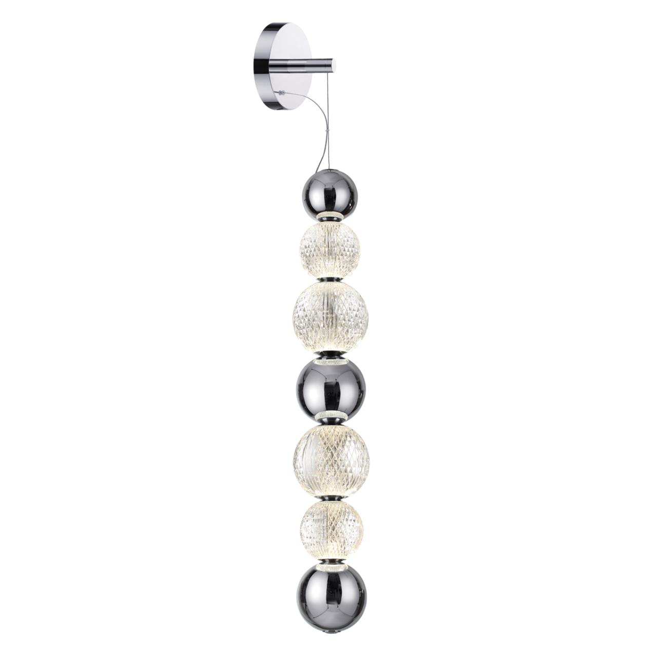 Светодиодный светильник 87 см, 13W, 4000K, Odeon Light CRYSTAL 5007/13WL, хром