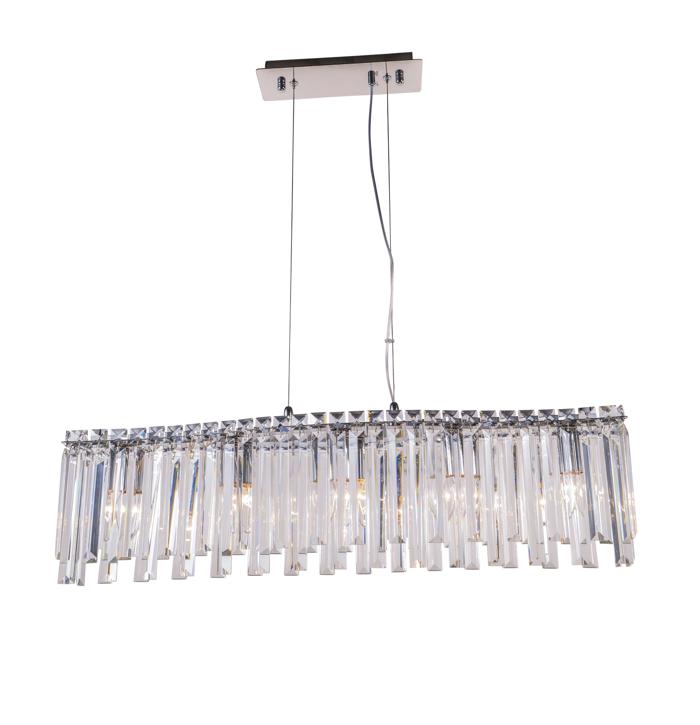 Люстра 760*150*230, 5*E14, 40W NewRgy Cristallo 5706R/5A CHROME+CLEAR, Хром+Прозрачный
