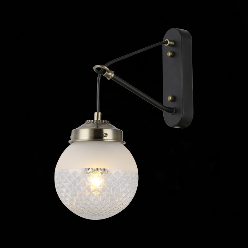 Светильник настенный 13 см, 60W,  EVOLUCE  STRICCESLE110301-01  Черный, Бронза