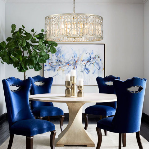 Подвесная люстра  61*110 см, 8*E14 шампань Vele Luce Riccio VL3164P08