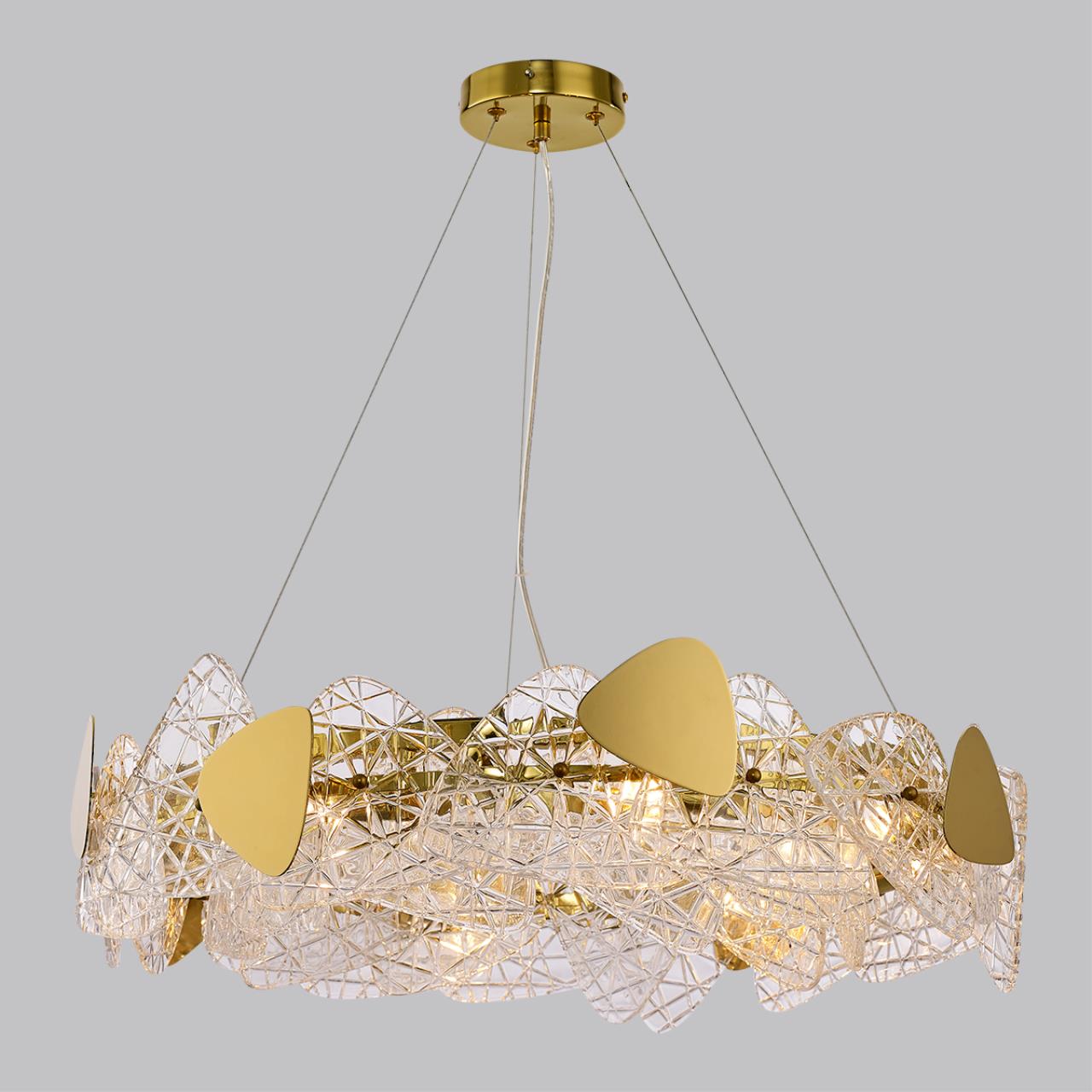 Люстра подвесная 62,5*115 см, 8*E14 Lumion Queeny 6582/8 золотой