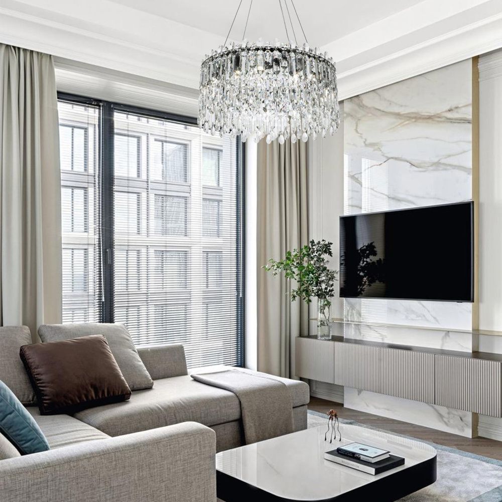 Подвесная люстра 60 см MODELUX ML.837.14 CR хром