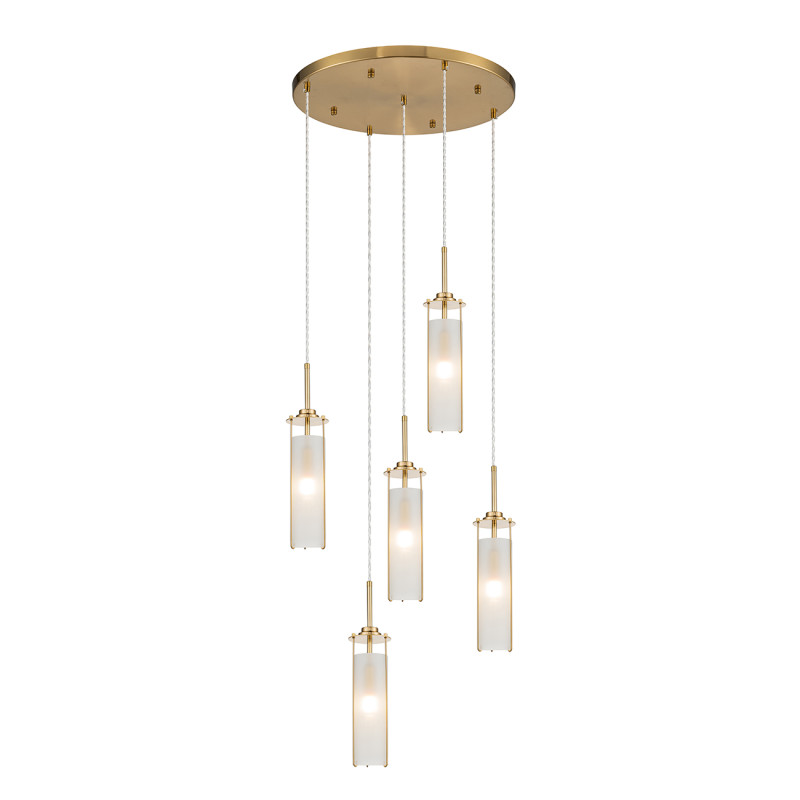 Люстра *50*196,5 см, 5*E14*40W, Indigo Modern V000417, бронзовый, 11038/5PL Brass
