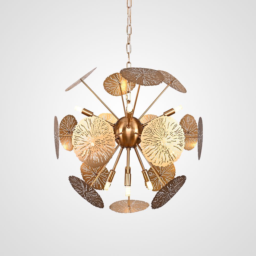 Подвесная люстра INCA BALL D48 48*48*75 см, 12*G9*40W, ImperiumLoft INCA-BALL01, Латунь