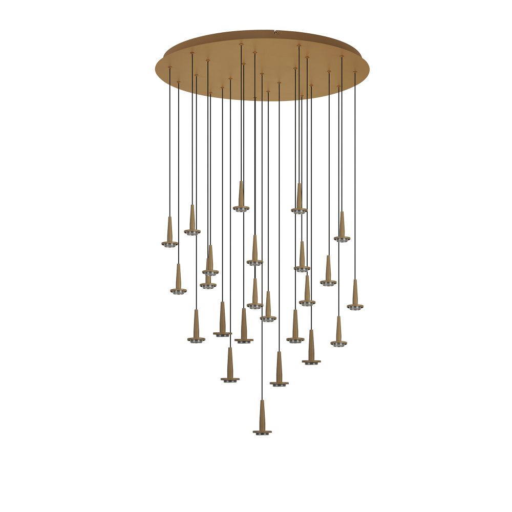 Люстра подвесная 75*200 см, вр  см, 24*LED*5W, 3000K, Mantra Andromeda MAN8937, золотой