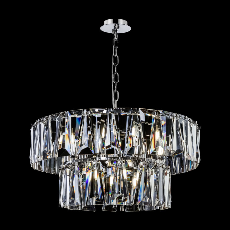 Подвесная люстра Maytoni Puntes MOD043PL-12CH, диаметр 68 см, хром