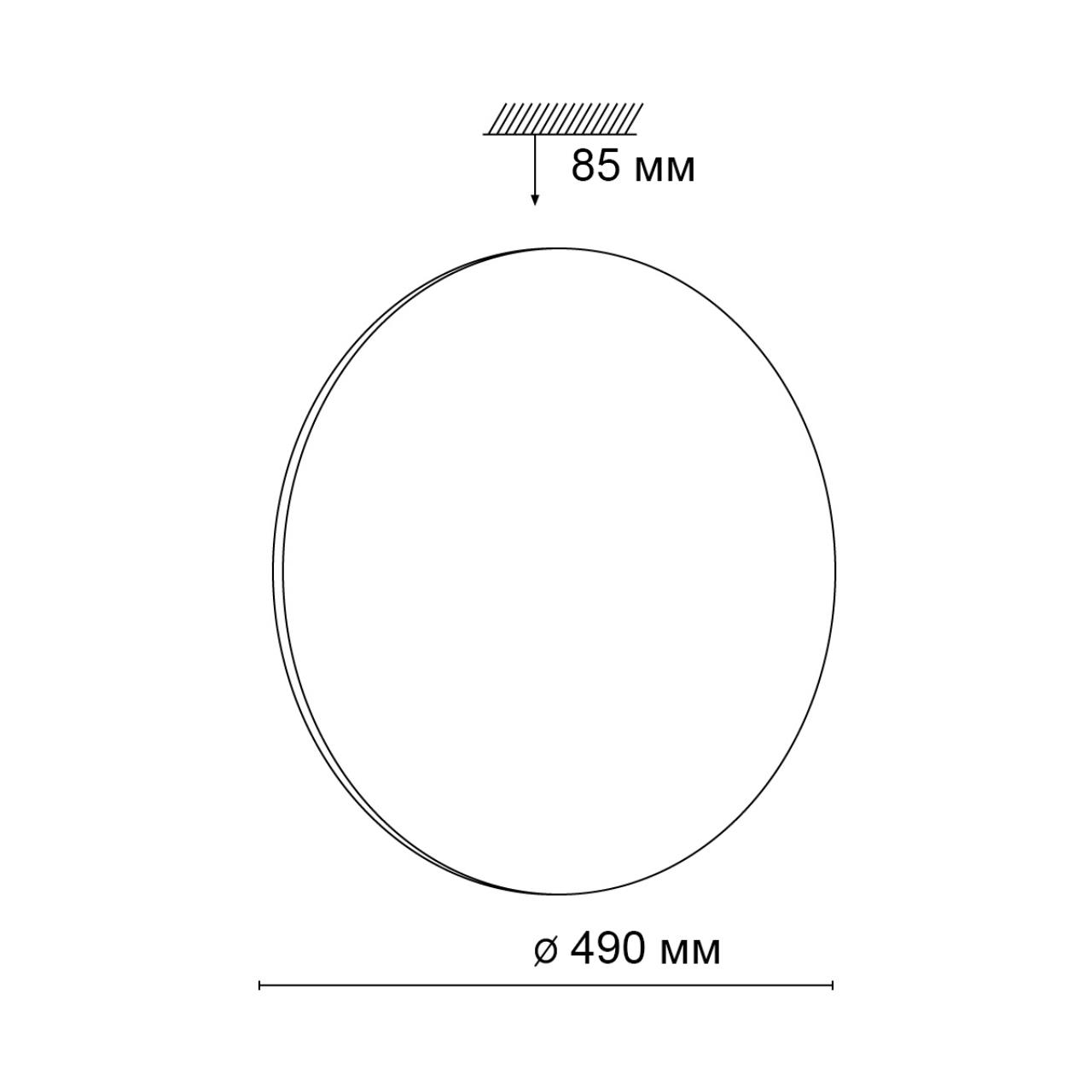 Cветильник 49*8,5 см, LED 72W, 3000-4200-6500 К, IP43, белый/золотистый, пластик Sonex Lassa, 3043/EL