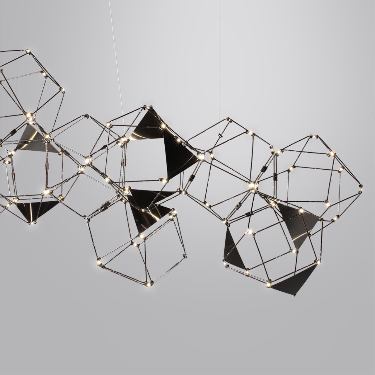 Светильник 137 см, 64W, 4000K, Odeon Light Trellis  5087/64L, черный хром