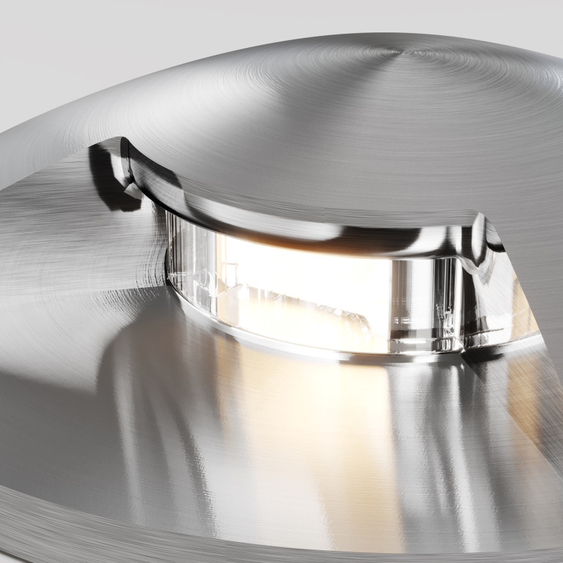 Встраиваемый светильник 4,2*7,8 см, LED*1W, 3000 К, Flash O044DL-L1S3K1 Maytoni Outdoor, Серебро