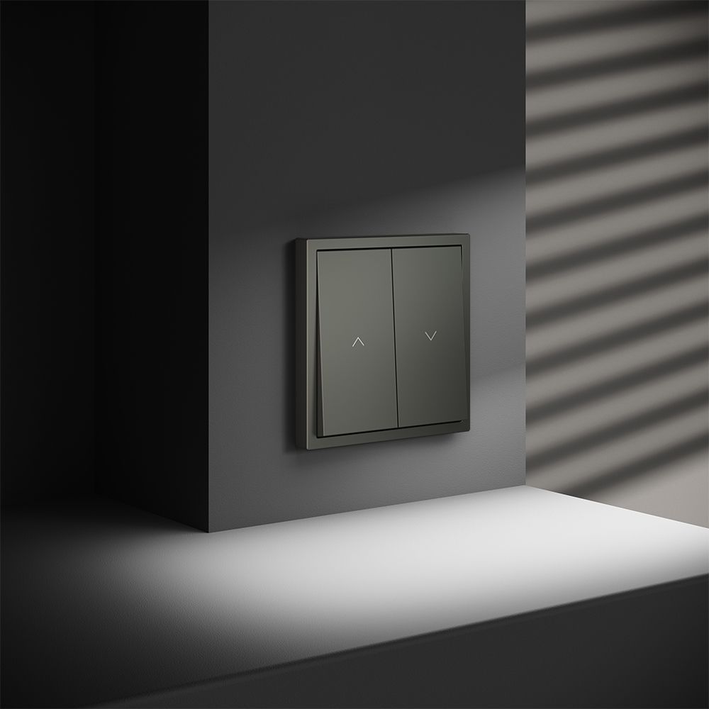 Выключатель встраиваемый для жалюзи 10А, титан Voltum S70 VLS020706, Пластик Soft touch