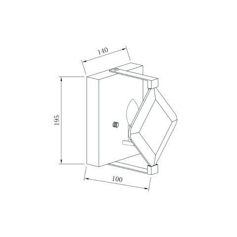 Бра 10*14*20 см, 1*E14 хром Vele Luce Vittoria VL3053W01