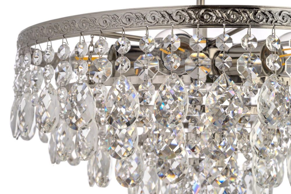 Люстра потолочная *30*23 см, 4*E27*60W, Arti Lampadari Castellana Nickel Castellana E 1.3.30.608 N, никель