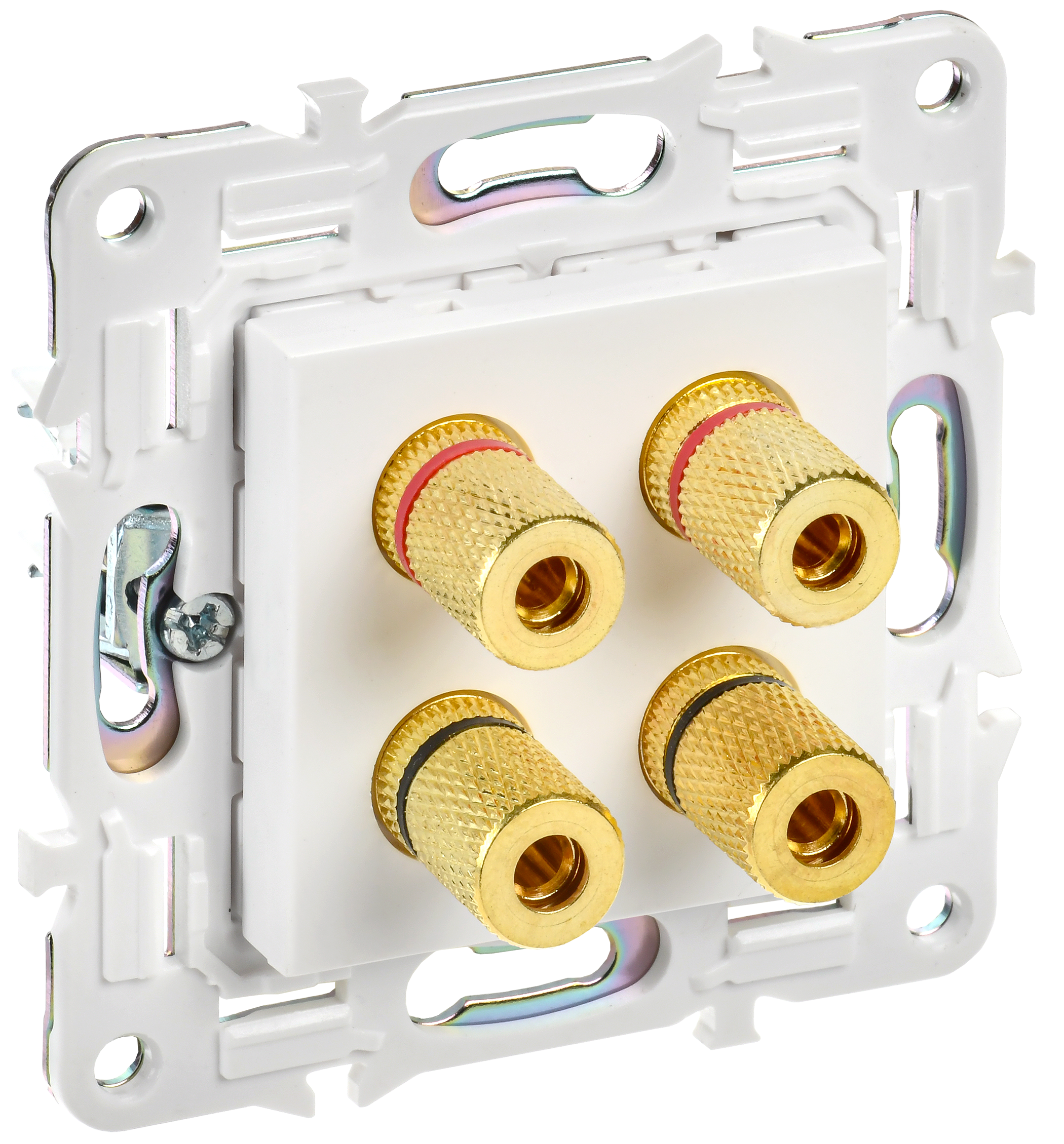 SKANDY Аудиорозетка 4-мест. SK-A01W арк. бел. IEK, SK-S40-K01
