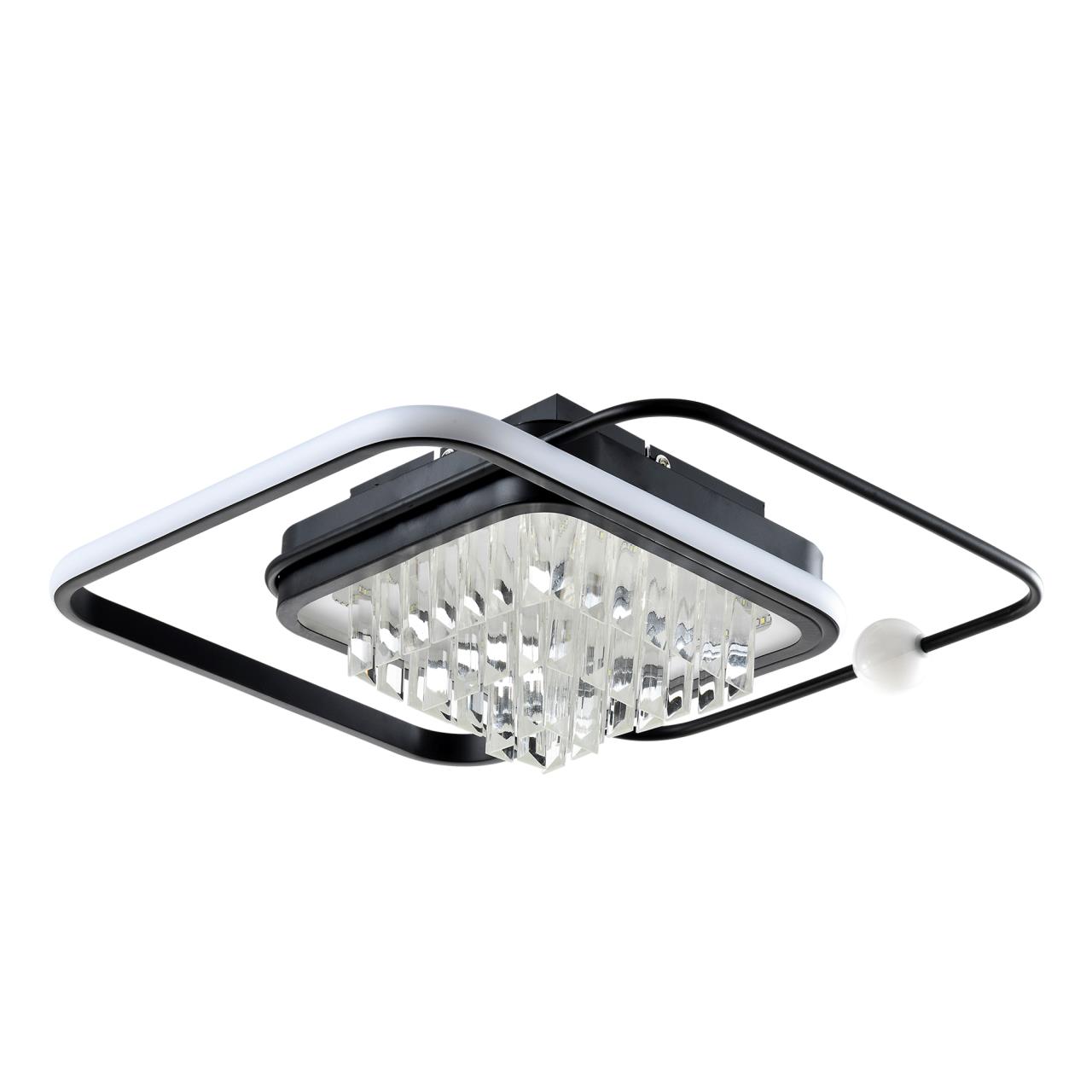 Светильник 46*46*20 см, LED 65W, 3000 / 6000K, Черный LED4U L8022-450 BK