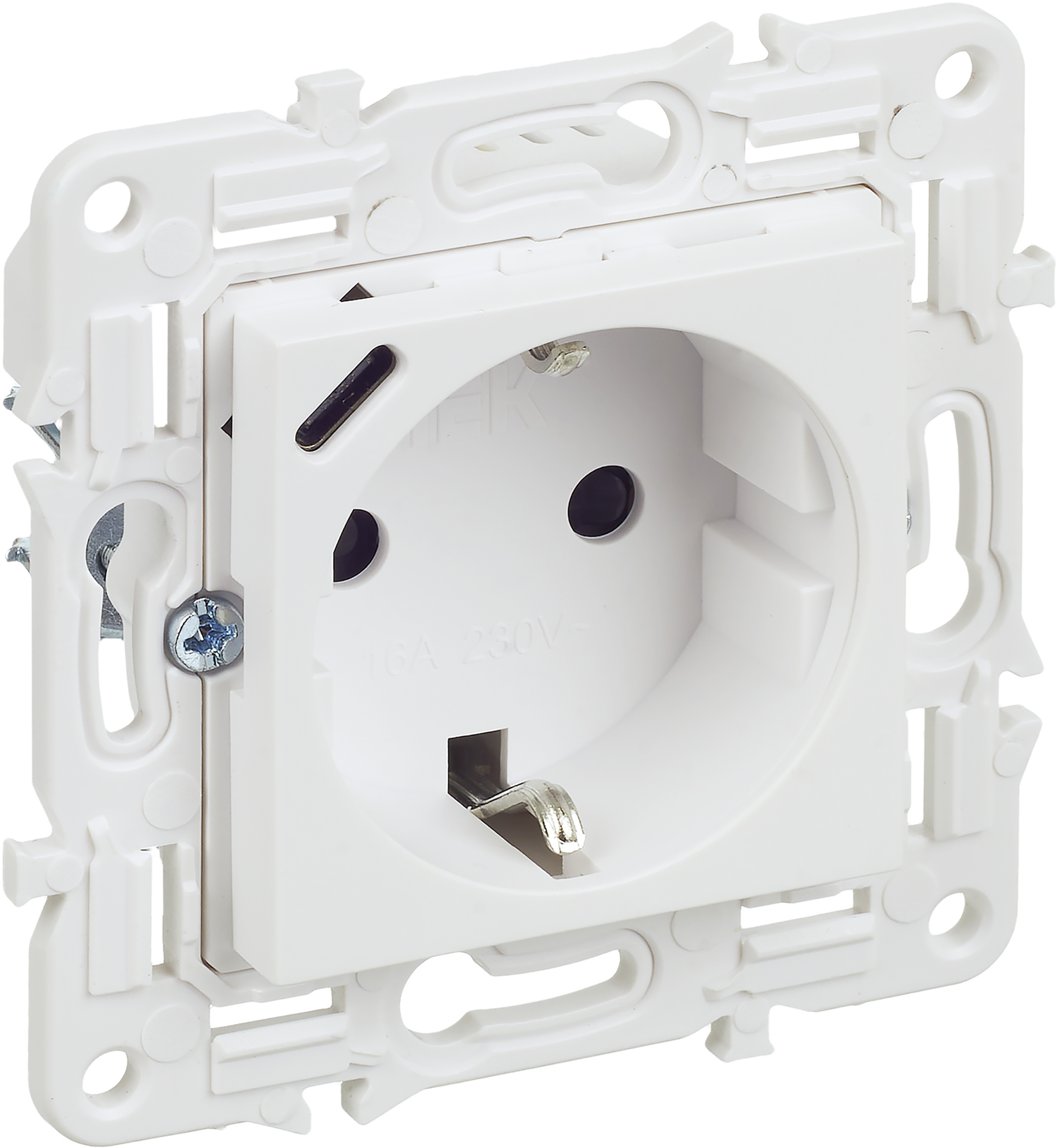 SKANDY Розетка с з/к/ш 16А с USB C 18Вт SK-R17W арк. бел. IEK, SK-R14-16-U14-018-K01