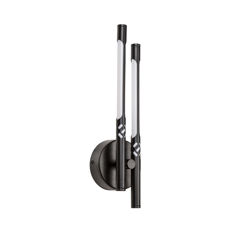 Бра Favourite Wand 4098-2W, D70*W100*H360, каркас матового черного цвета с декоративными узорными элементами, белые акриловые рассеиватели