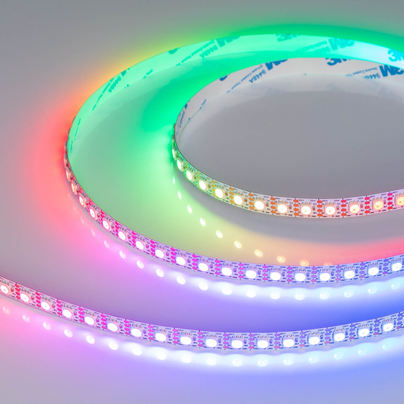 Лента SPI-B96-10mm 12V RGB-PX1-BPT (13 W/m, IP20, 5060, 5m) (Arlight, Открытый) 037868. Цена указана за 5 метров. Продается кратно 5 метрам.
