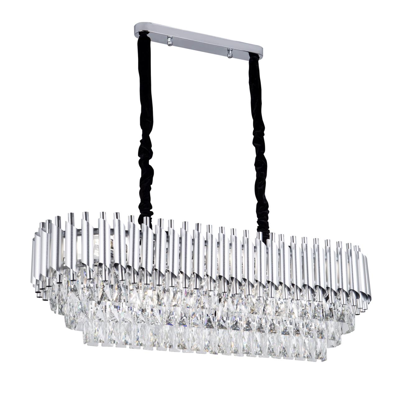 Подвесная люстра 90*33*82 см, Е14 12x40W, Серебро MODELUX ML.7010.12 SL