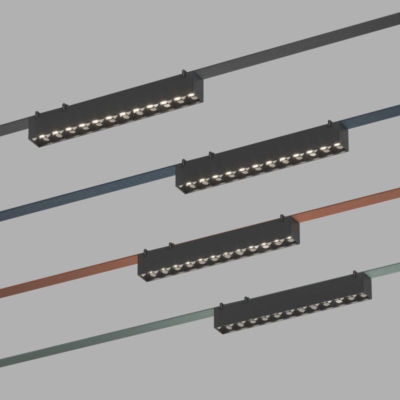Светильник на шине 32,3*4*4,5- см, *LED*12W, 2700-6000K, Denkirs BELTY GRILL DK5670-BK, черный пластик