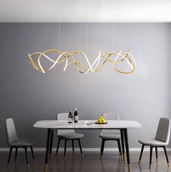 Светильник подвесной ElegantLight DZN-12909 ЗОЛОТО D1500/H1500/1/LED/30W/4500K 24-03