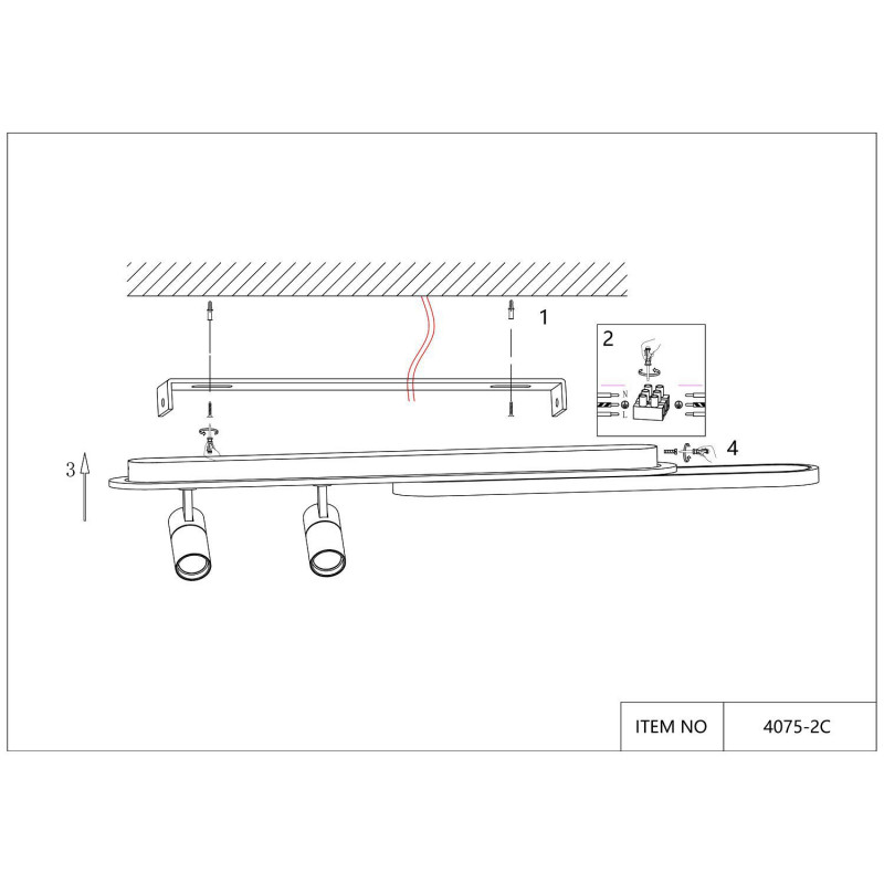 Светильник Favourite Planar 4075-2C, L1000*W120*H160