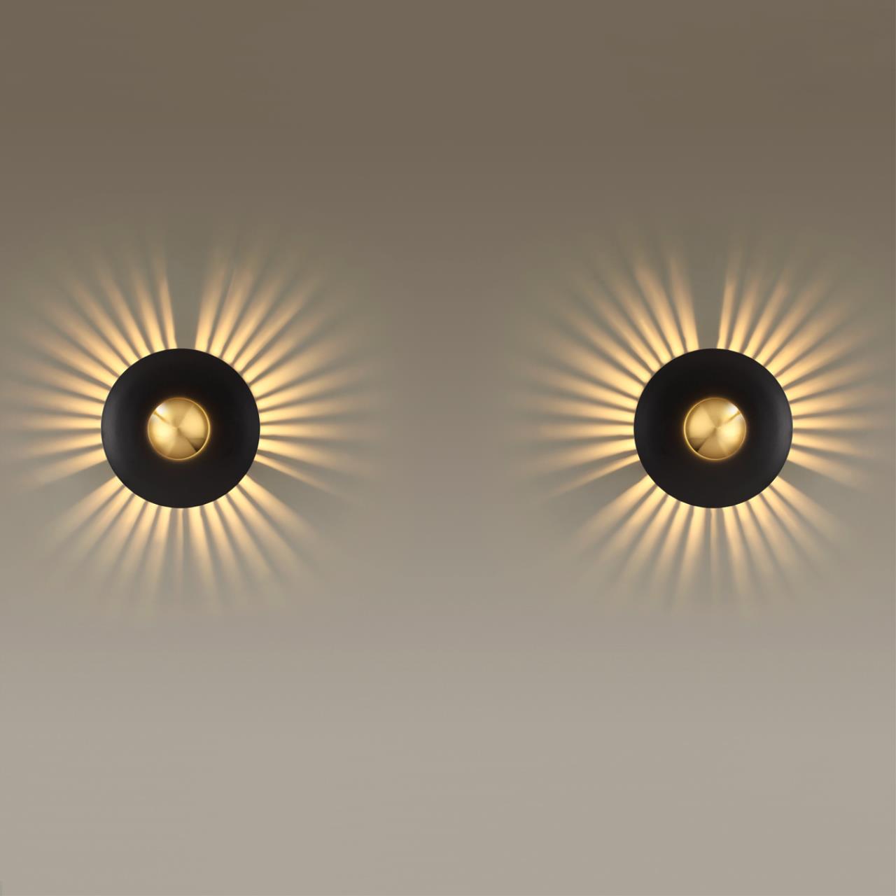 Бра 28 см, 13W, 3000K Odeon Light Adamas 4223/13WL черный-золото