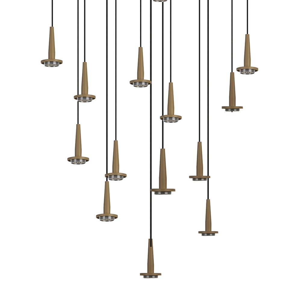 Люстра подвесная 60*200 см, 14*LED*5W, 3000K, Mantra Andromeda MAN8935, золотой