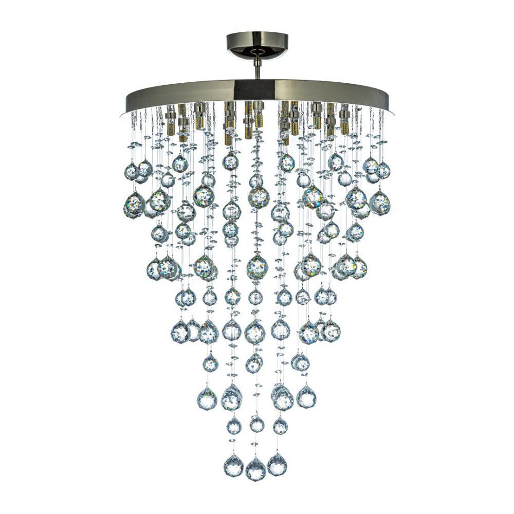 Люстра потолочная *55*78 см, 8*G9*40W, Arti Lampadari Flusso Nickel Flusso H 1.4.55.615 N, Матовый никель