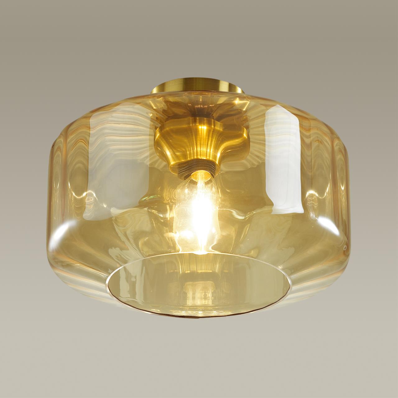 Светильник потолочный Odeon Light Binga 4747/1C, диаметр 30 см, бронза