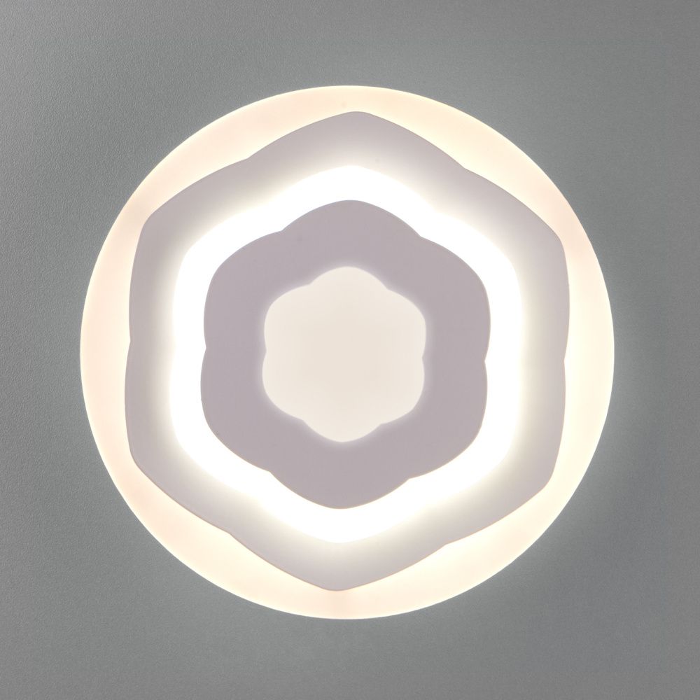 Настенный светодиодный светильник Eurosvet Siluet 90117/2, белый, a043453