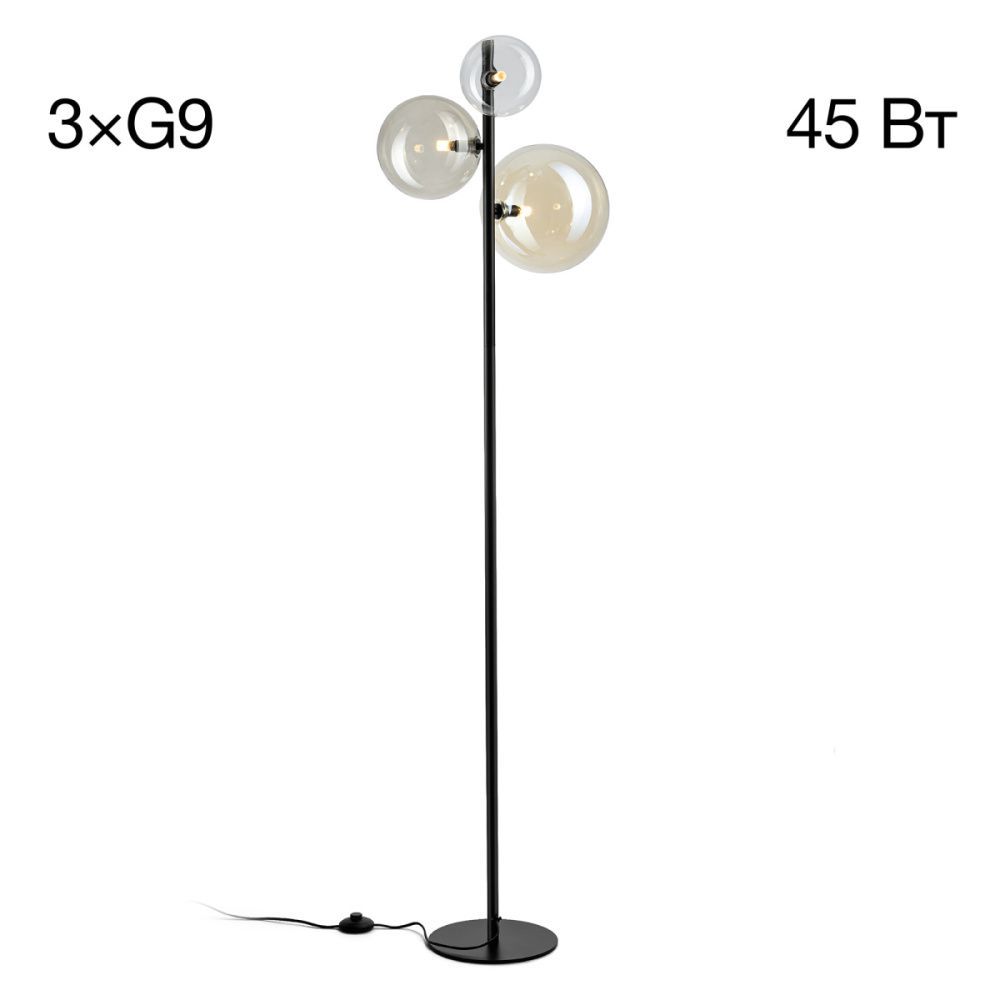 Торшер 172 см, Citilux ORTON CL202933, черный