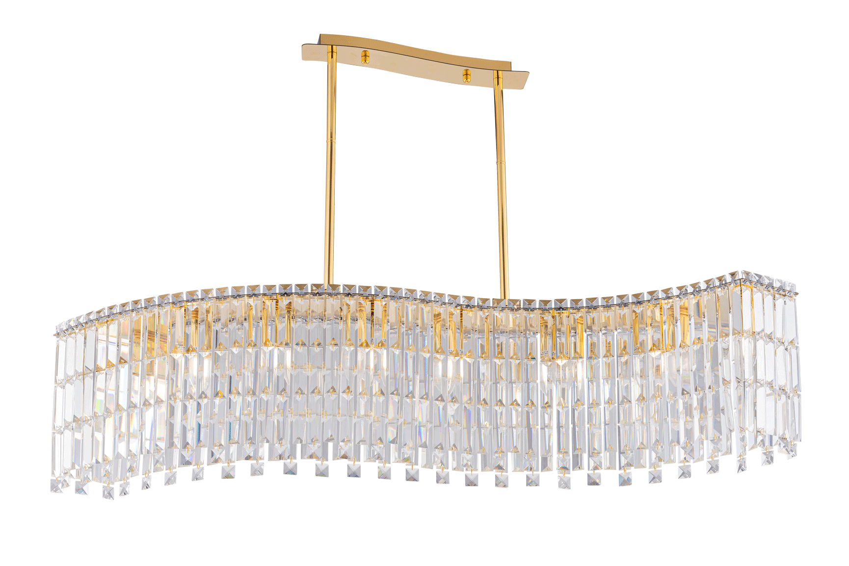 Люстра 1220*280*730, 8*E14, 40W NewRgy Cristallo 2670E/8A GOLD+CLEAR, Золото+прозрачный