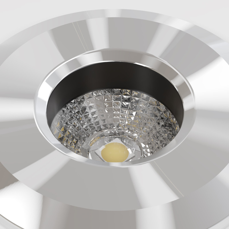 Встраиваемый светильник 6,2*9 см, LED*1W, 3000 К, Flash O044DL-L1S3K3 Maytoni Outdoor, Серебро