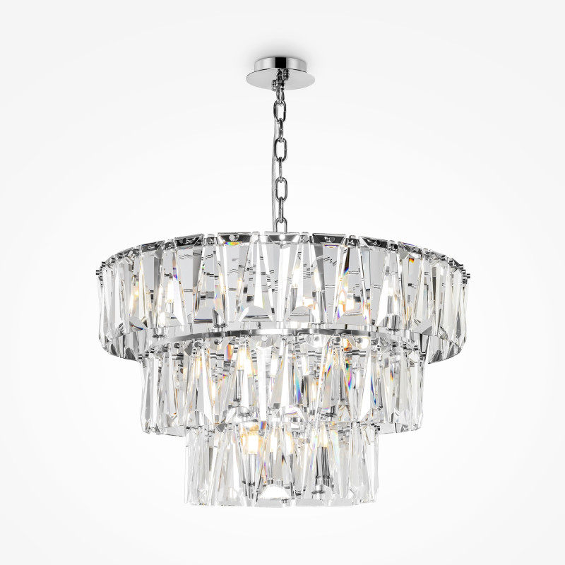 Подвесная люстра Maytoni Puntes MOD043PL-18CH, диаметр 77 см, хром