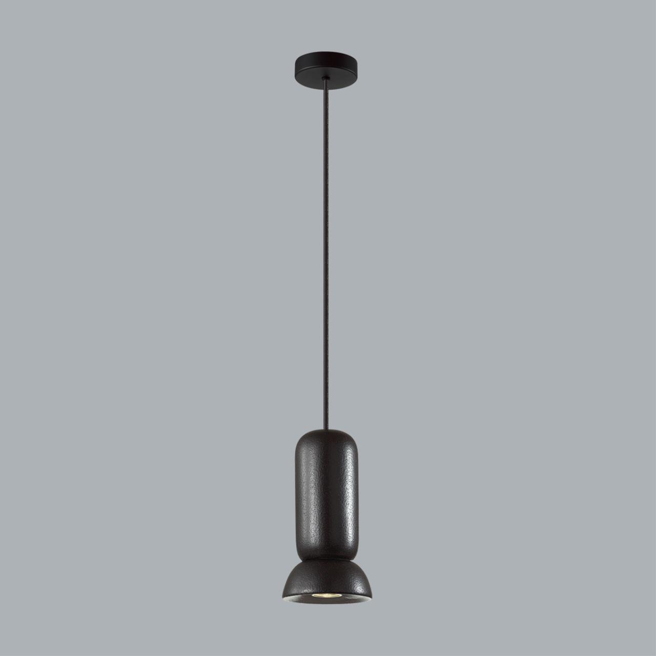 Подвес 11*11*120 см, 1 GU10*4W, Odeon Light Kerama, черный 5054/1D