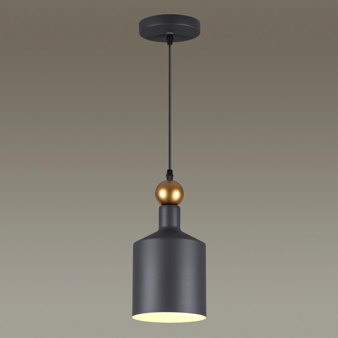 Подвесной светильник Odeon Light Bolli 4085/1 черный, диаметр 15 см
