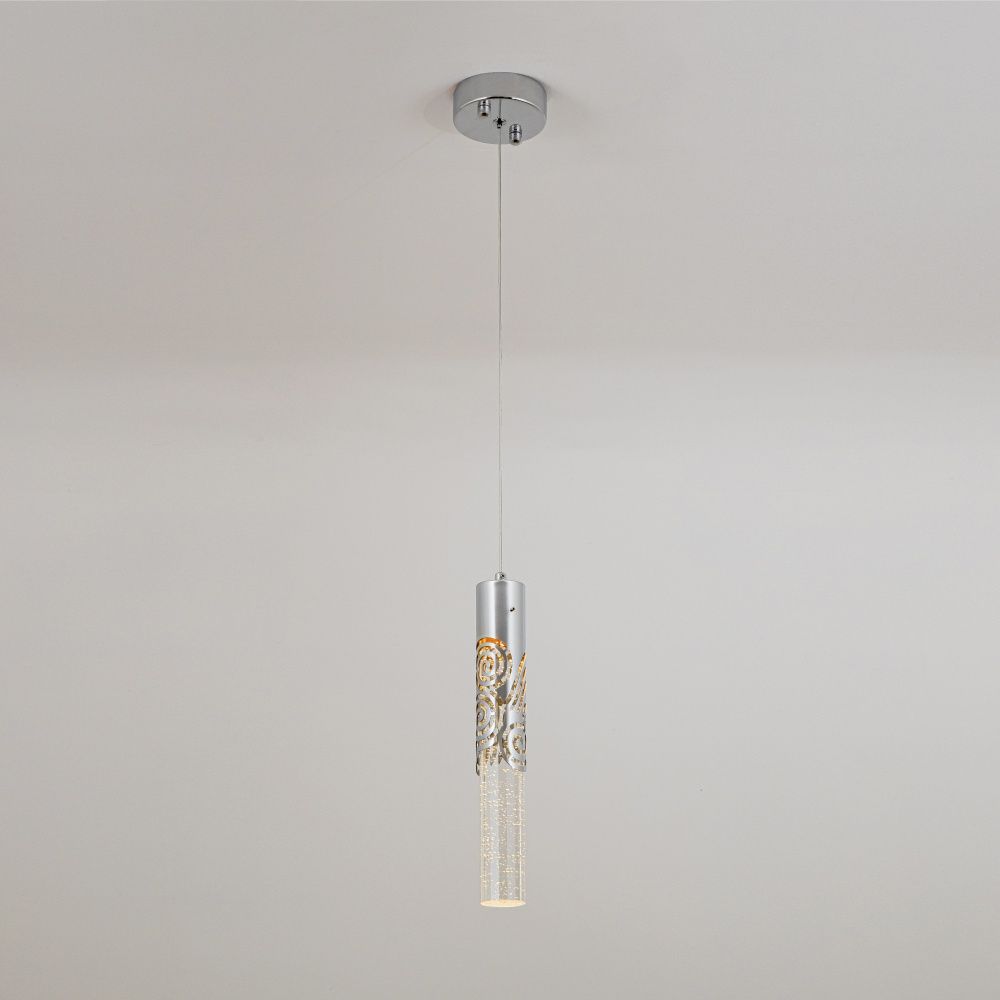 Подвесной светильник 10*10*112 см, LED 5W, 4000K, Хром MODELUX ML.88963.1 CR