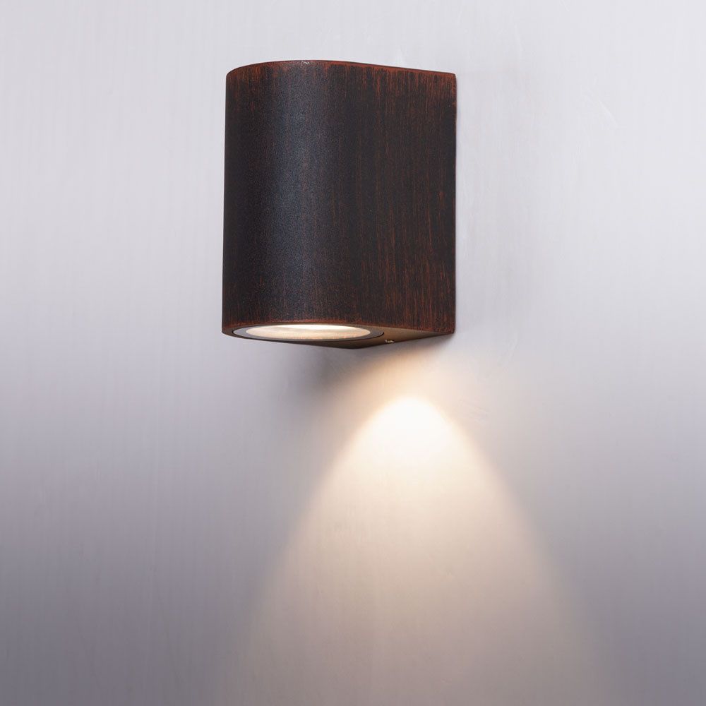 Уличный настенный светильник Arte Lamp Doppio A3502AL-1RI коричневый