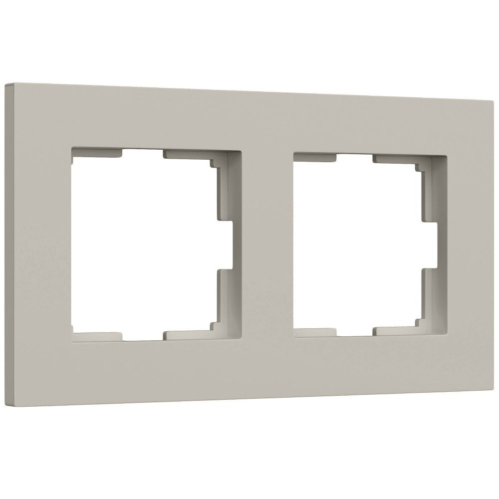 W0022917 Рамка на 2 поста Slab, дымчатый софт Werkel, 4690389218415