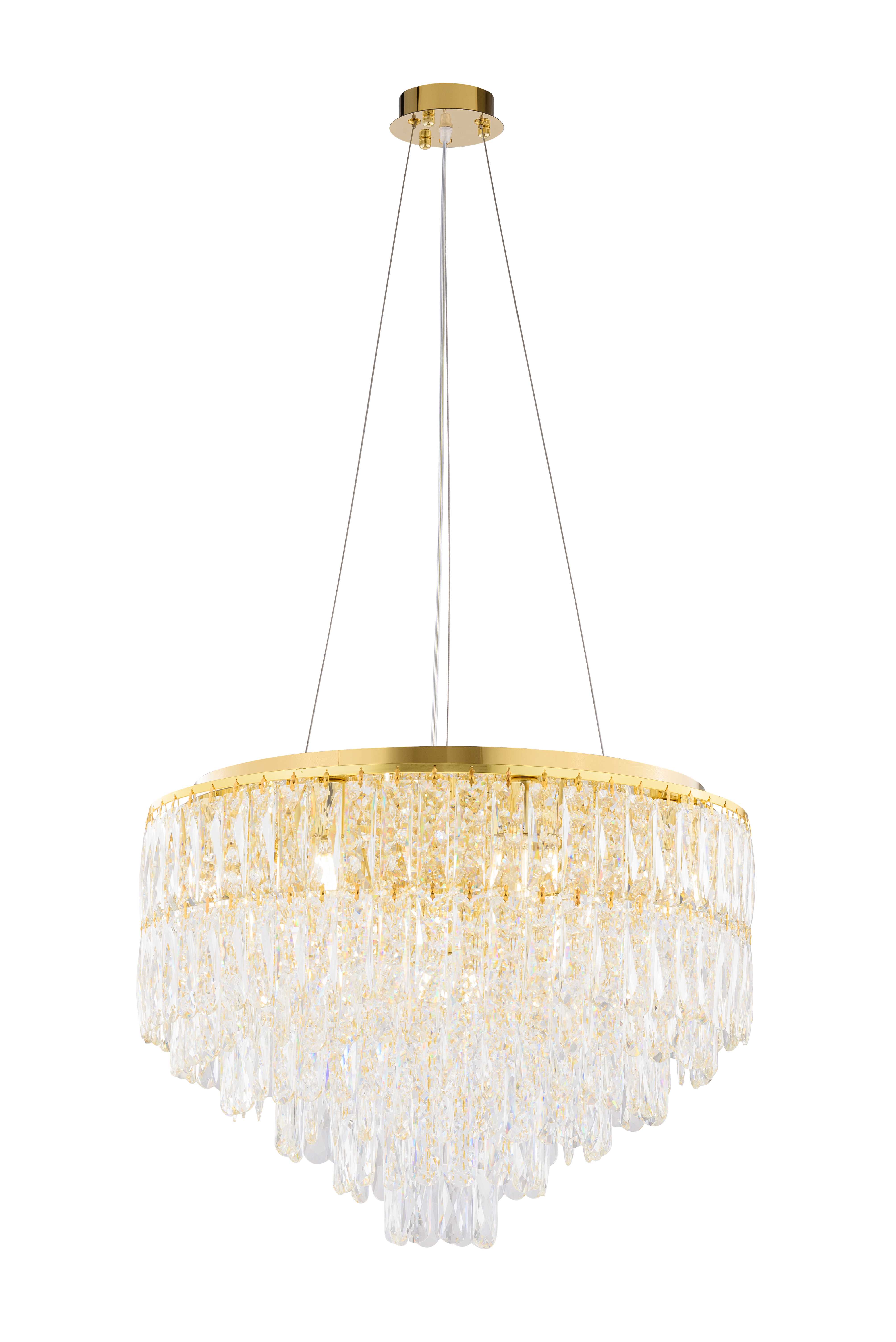 Люстра  600*435-1300, 12*E14, 40W Sfera Sveta Хрусталь (Эконом) 1001R-600*H435 GD, Золото
