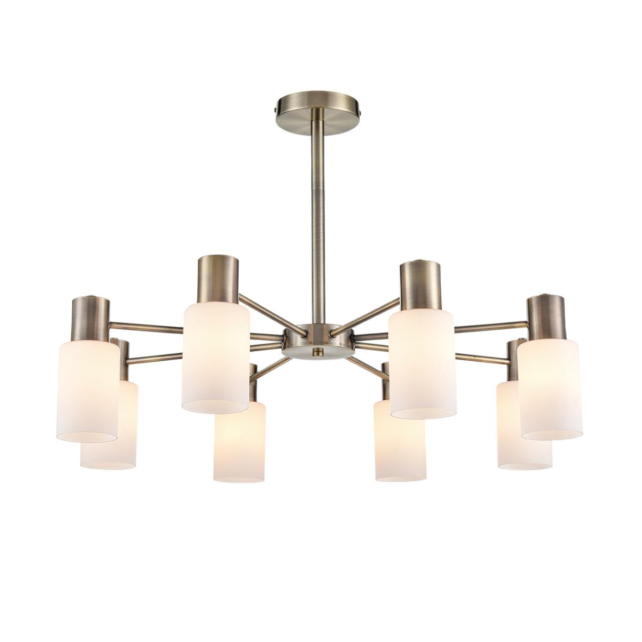 Люстра потолочная 72*49 см, 8*E14 Lumion MAVE 8100/8C бронза, белый