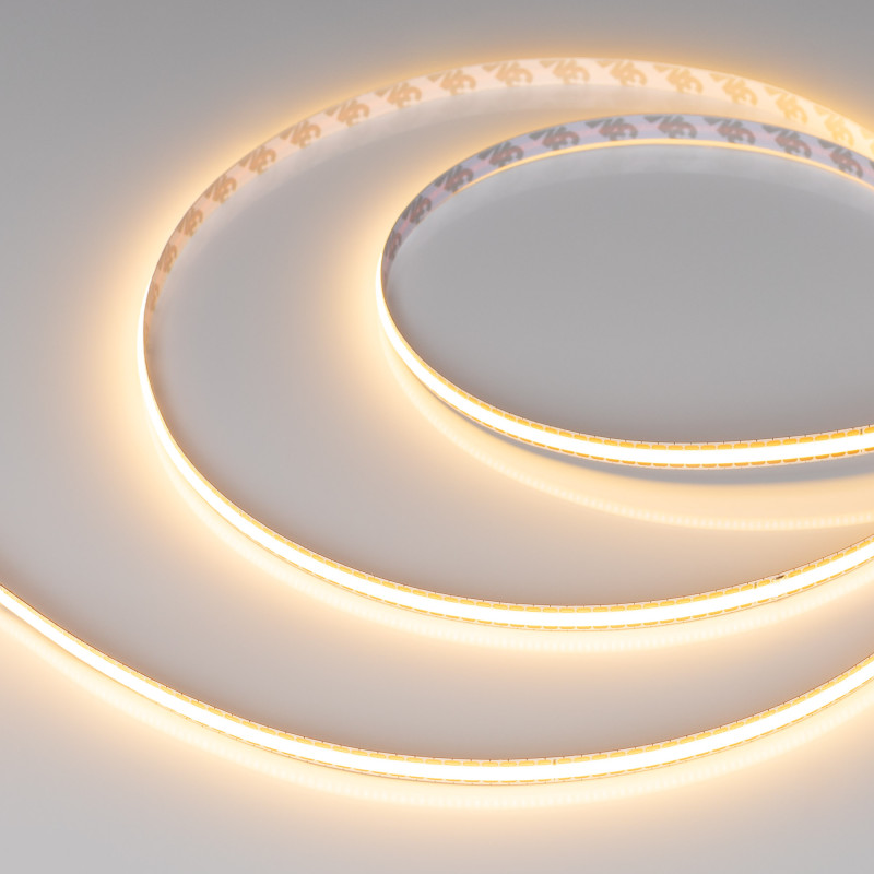 Лента COB-X544-8mm 24V Warm2700 (11 W/m, IP20, 5m, FreeCut) (Arlight, Свободная резка) 043413. Цена указана за 5 метров. Продается кратно 5 метрам.