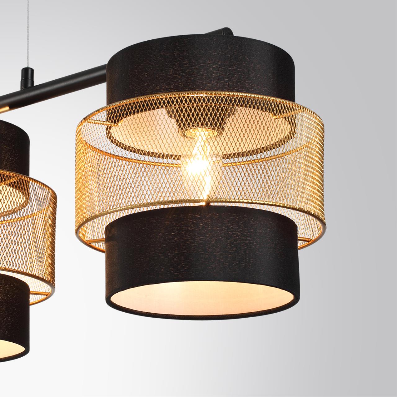 Подвесной светильник 21*83*179 см, 3*E27 Lumion ANIMAISA 8003/3A черный, золотой