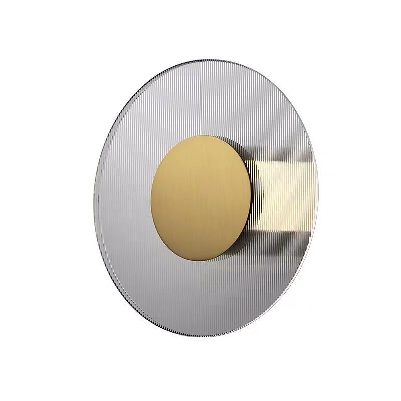 Светильник DZN-69758 ЗОЛОТАЯ БРОНЗА  D250/H80/1/LED/.W/4000K стекло прозрачное, с рельефом 24-05
