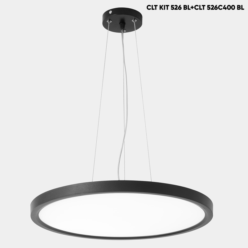 Светильник потолочный 40 см, 30W, 3000-6000K, Crystal Lux CLT 526C400 BL, черный