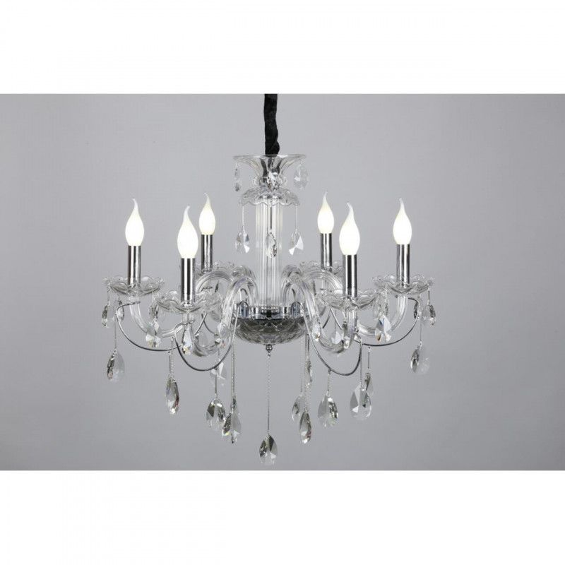 Подвесная люстра 75*82-132 см, 6*E14, 40W, Omnilux Omnilux 702 OML-70203-06, хром