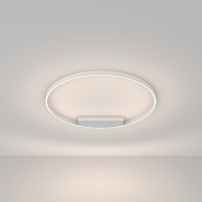 Накладной светильник 80*80*3,5 см, LED, 48W, 3000К-4000К ,Maytoni Rim MOD058CL-L50WK белый
