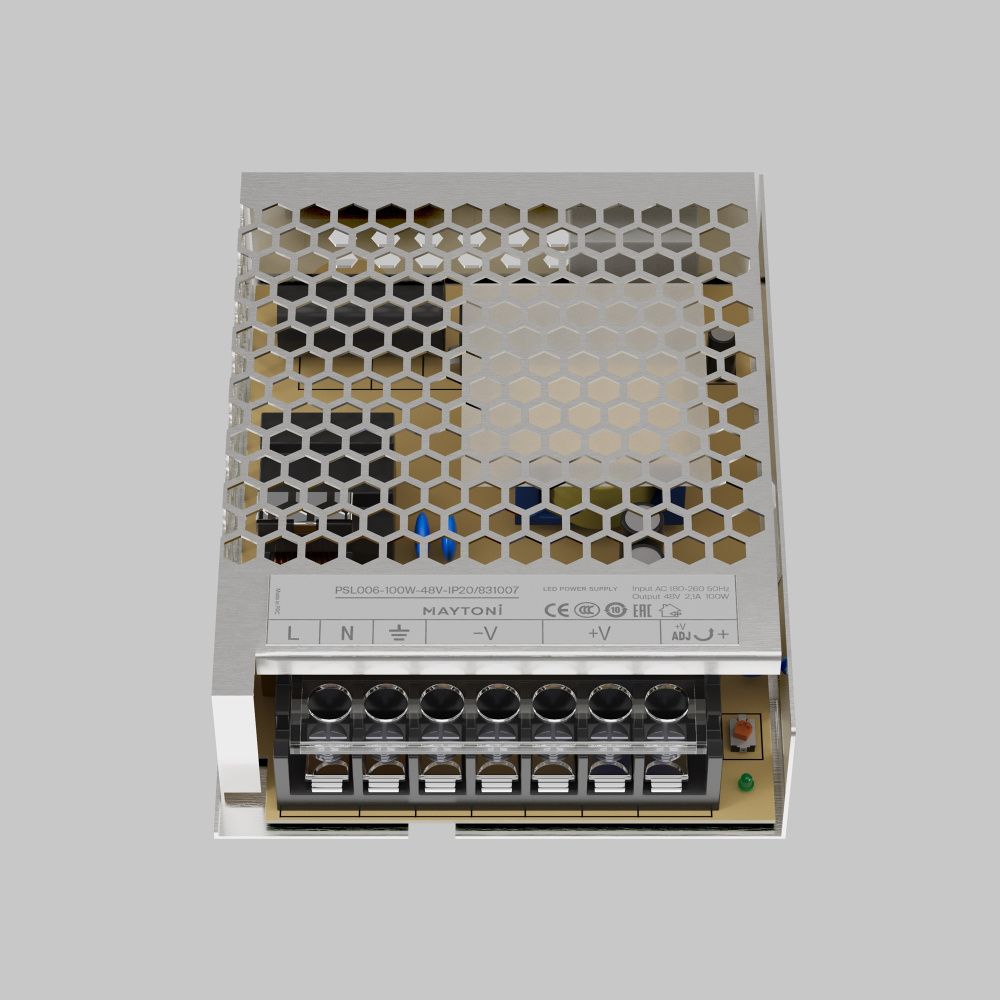 Блок питания PSL006 48V 100W IP 20 831007, 13*10*3 см, Maytoni Led Strip 831007, Серебро